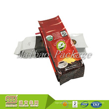 Flexible Packaging High Barrier Custom Printed Quad Sealing Side Gusset Plastic Coffee Bag With Tin Tie And Valve
